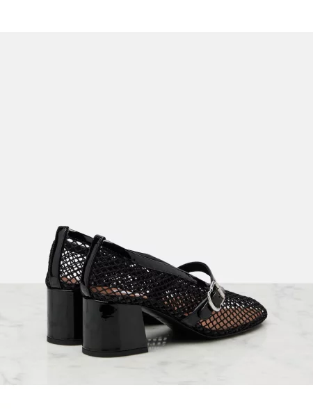 Pantofi cu toc Alaïa din piele de plasă negru