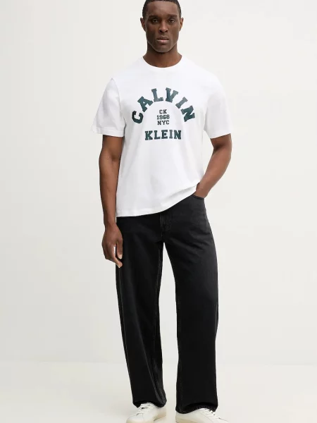 Calvin Klein Jeans Tricou | Slim Fit alb