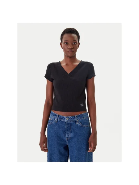 Calvin Klein Jeans Póló Regular Fit fekete