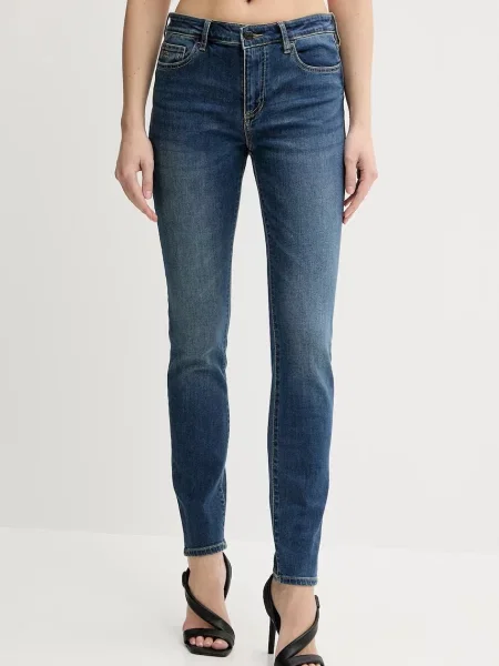 Jeansy skinny Armani Exchange niebieskie