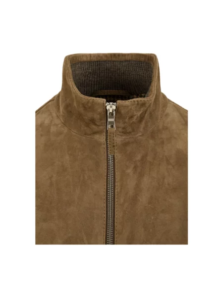 Kurtka The Jack Leathers zamszowa brązowa