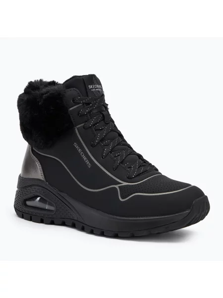 Női cipő SKECHERS Uno Rugged Fall Shimmer black/metallic Uno Rugged Fall Shimmer BKPW fekete