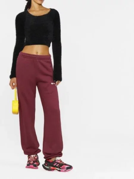 Pantaloni sport Off-white cu autograf alb
