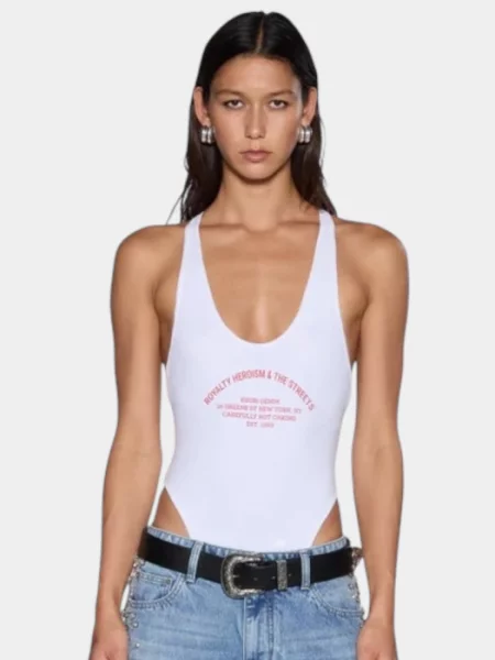 Боди Ksubi из спандекса белое