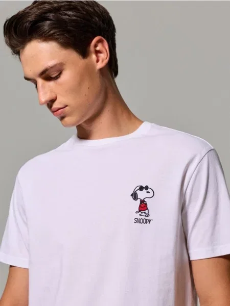 Košile Sinsay s potiskem bílá