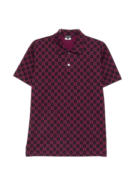 Tricou polo Comme Des Garcons Homme Plus cu imagine cu imprimeu geometric violet
