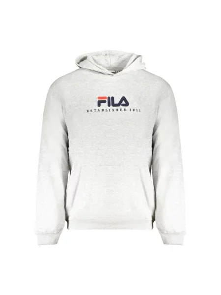 Haftowana bluza z kapturem Fila z kapturem szara