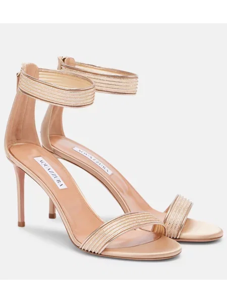 Sandale Aquazzura din satin bej
