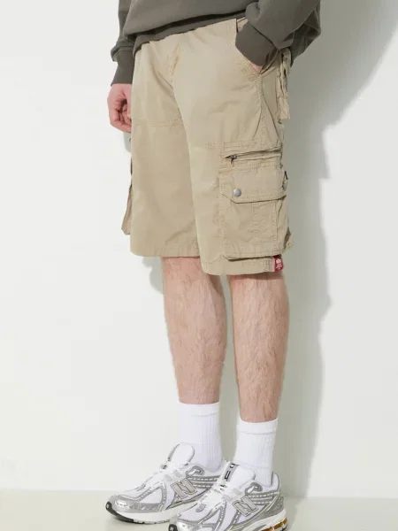 Къс панталон Alpha Industries бежово
