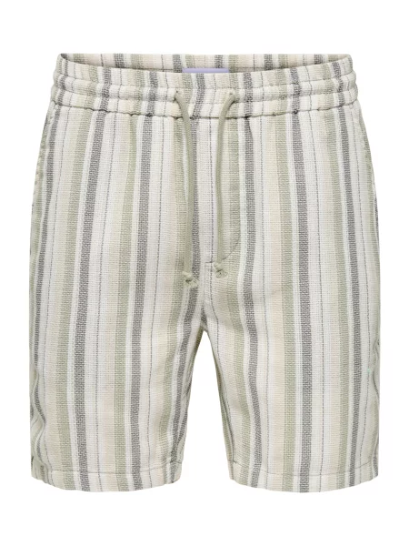 Only & Sons Pantaloni ONSTrev nisipiu / verde închis alb