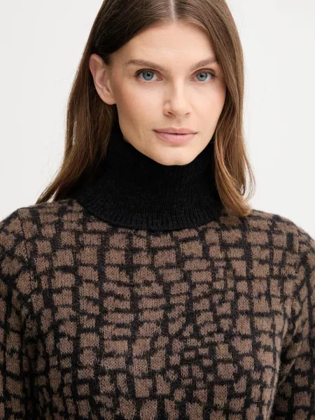 Светр із додаванням вовни Joop! легкий гольф коричневий