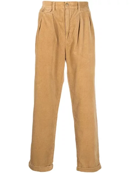 Samt plisirane cargo hlače Polo Ralph Lauren karirane crna