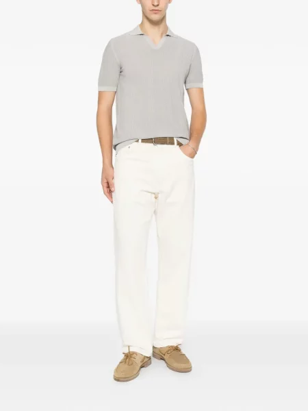 Gulerat tricou polo Jeordie's gri
