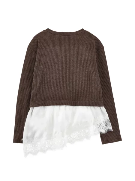 Sweter dziecięcy Monnalisa brązowy