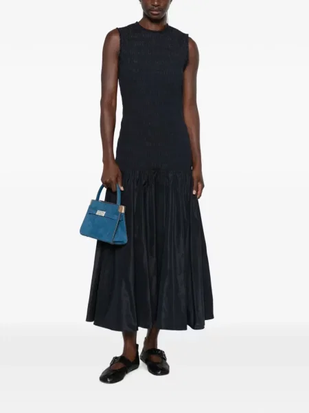 Rochie maxi Patou evazată negru