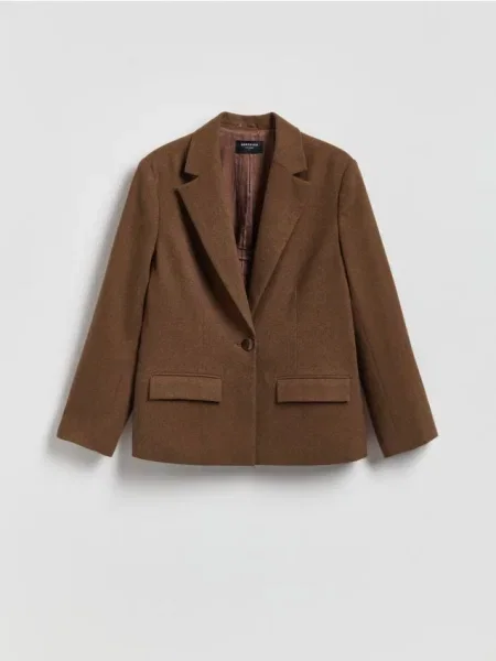 Reserved Блейзер із додаванням вовни золотисто-коричневий коричневий