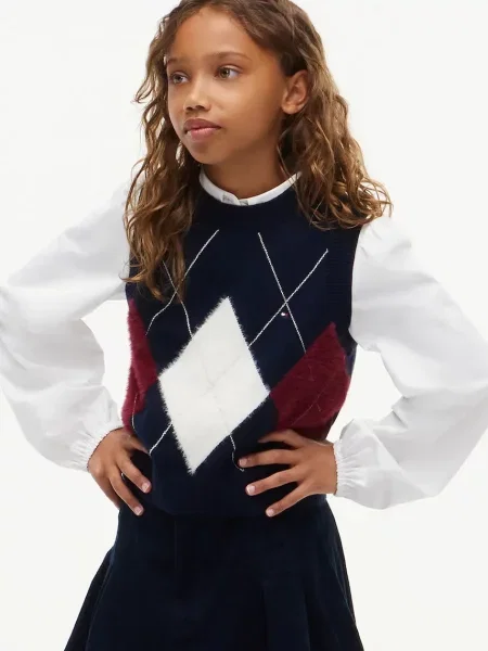 Tommy Hilfiger vestă pentru copii cu amestec de lână