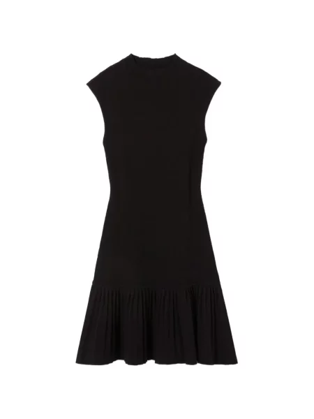 Rochie Claudie Pierlot tricotate plisată de costum negru