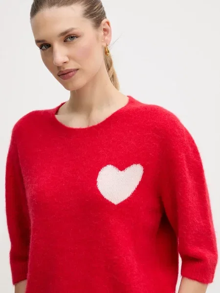 Светр з додаванням вовни альпаки OUI червоний