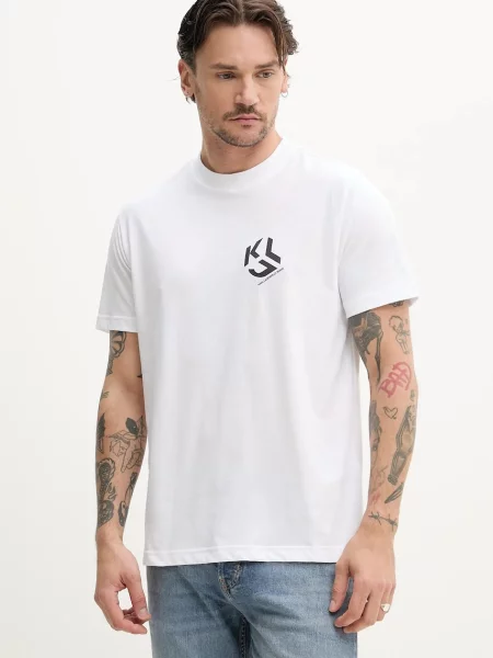 Karl Lagerfeld Jeans Tricou alb