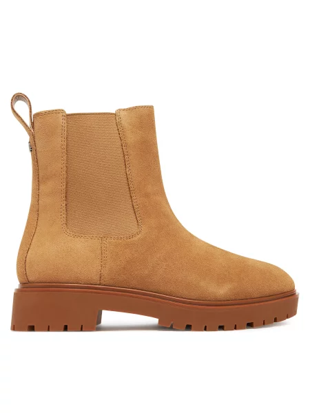 Μποτάκια με λάστιχο LAUREN RALPH LAUREN καφέ