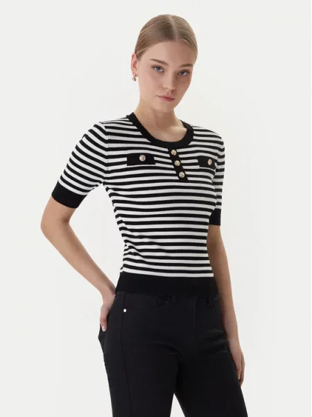 Pruhovaný svetr Morgan černý