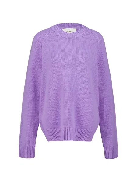 Pulover Lisa Yang cu decolteu rotund violet