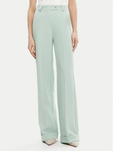 Maryley Medžiaginės kelnės žalia