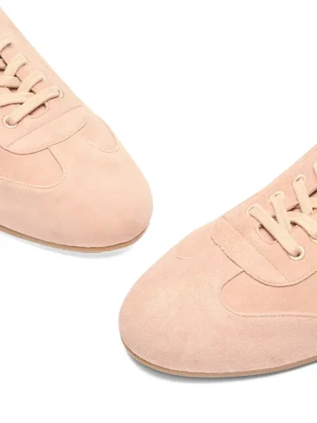 Sneakerși Stuart Weitzman cu șireturi din piele de căprioară