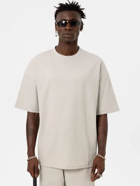 VAMOS CLO Tricou piatră gri