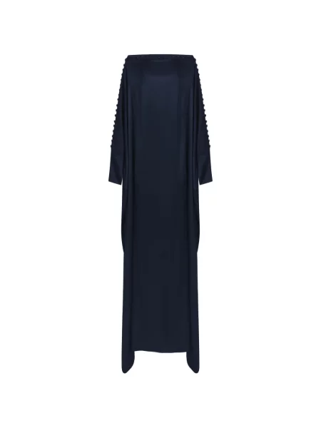 Rochie maxi Taller Marmo din satin albastru