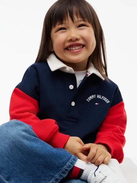 Tommy Hilfiger тениска с яка за деца с