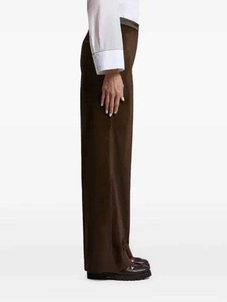 Pantaloni Peserico de catifea maro