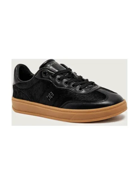 Tommy Hilfiger Teniși din piele TH Monogram negru