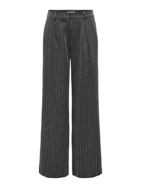 ONLY Pantaloni ONLSIGA gri închis alb