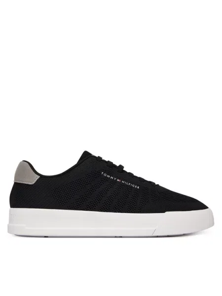 Tommy Hilfiger Sneakersy Th Court Knit čierna