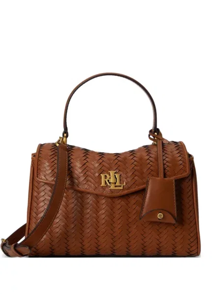 Geantă shopper Lauren Ralph Lauren din piele maro