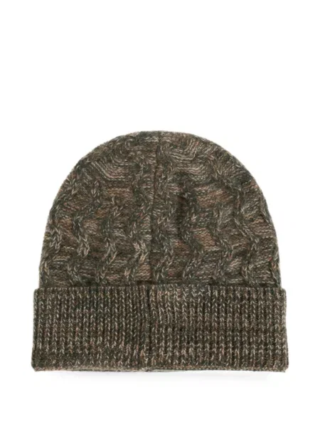 Căciulă Etro cu broderie tricotate verde