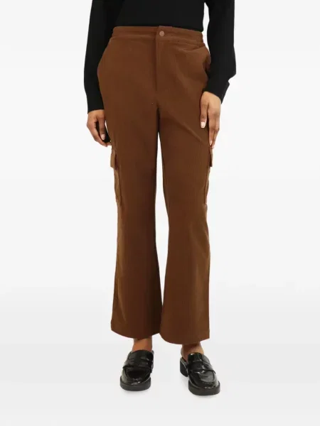 Pantaloni cargo Varley de catifea cord maro