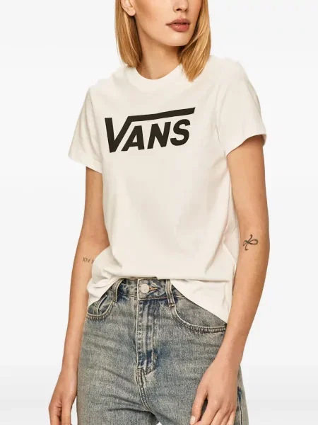 Tricou Vans cu autograf alb