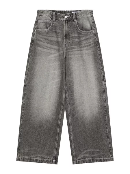 Bershka Kavbojke denim siv