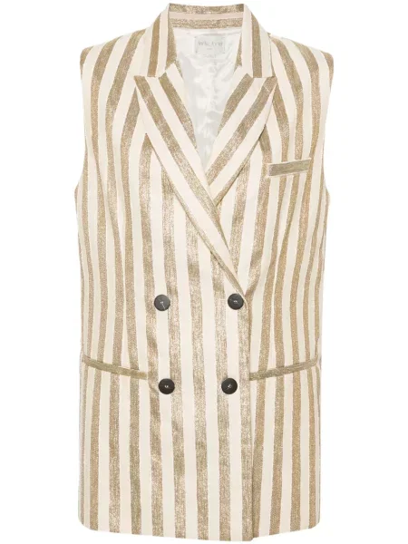 Vestă Forte_forte cu două rânduri de nasturi auriu