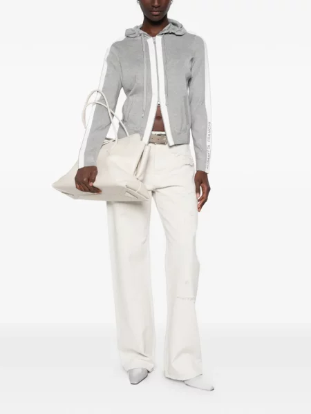 Ριγέ hoodie Elisabetta Franchi με σχέδιο γκρι