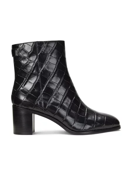 Kožené členkové topánky Lauren Ralph Lauren Cassie čierna