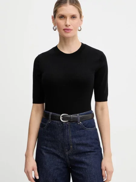 Weekend Max Mara tricou de lână MAREA negru