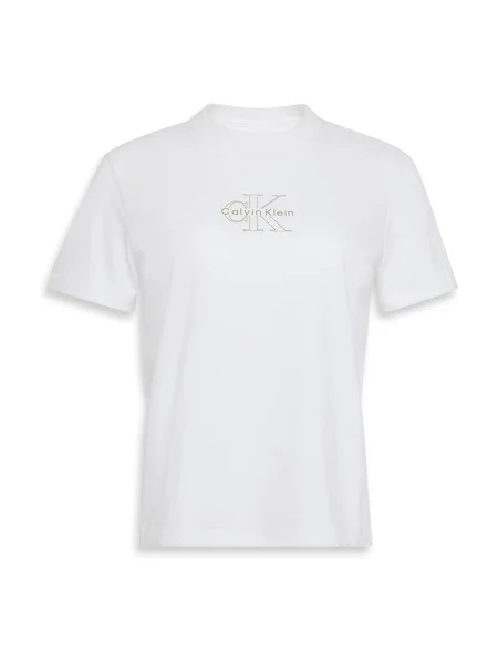 Calvin Klein Jeans Tricou Classic Monologo alb
