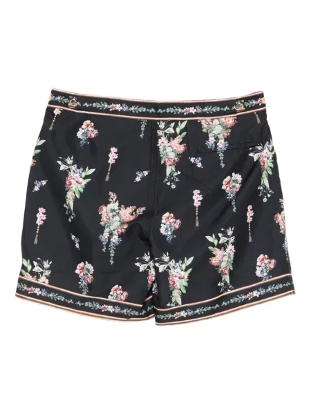 Slip de baie Camilla cu model floral cu imagine negru