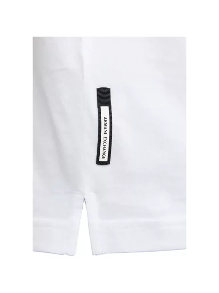 Tricou polo Armani Exchange alb