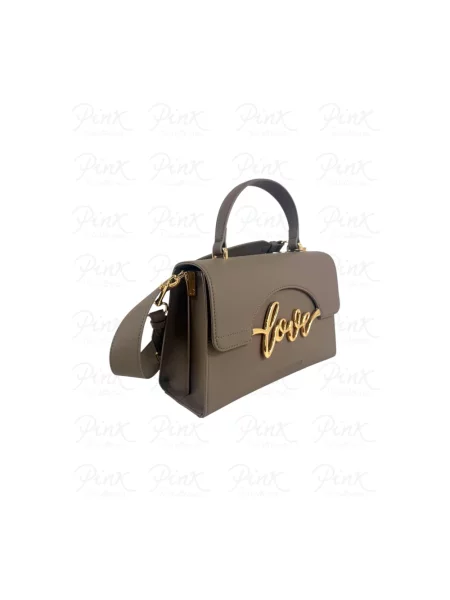 Torebka Love Moschino skórzana zielona