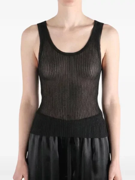 Top Uma Wang tricotate negru